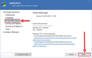 Projectmanager Installation 1